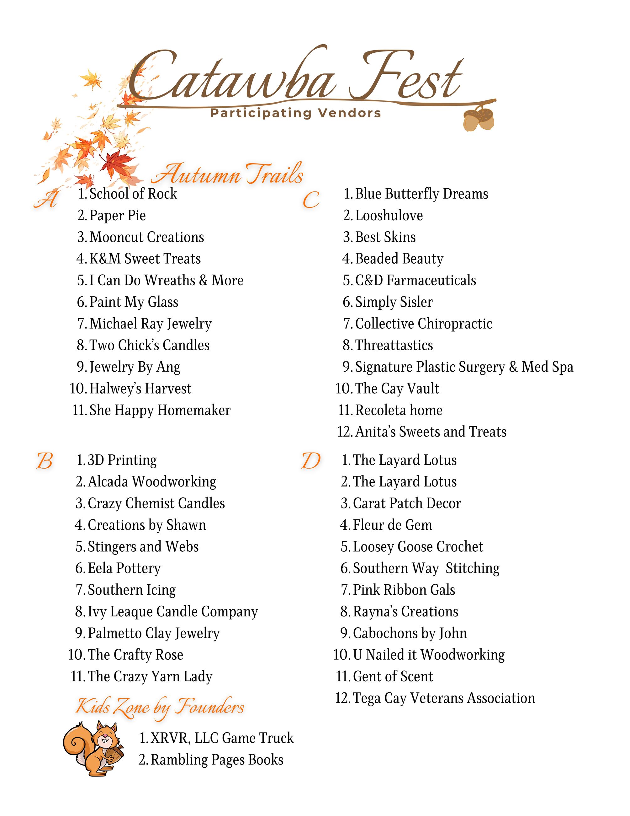 Catawba Fest 2025 Vendors